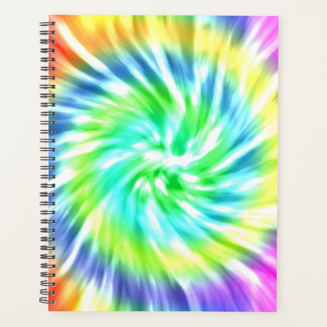 Tie Dye Spiral Weekly/Monthly Planner (Front)