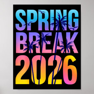 Tie Dye Spring Break Cruise Crew 2026 Family Poster