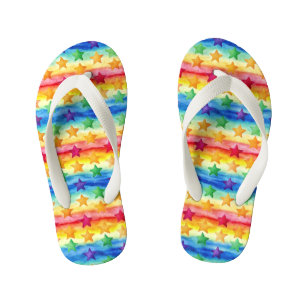Tie Dye Star Kid's Thongs