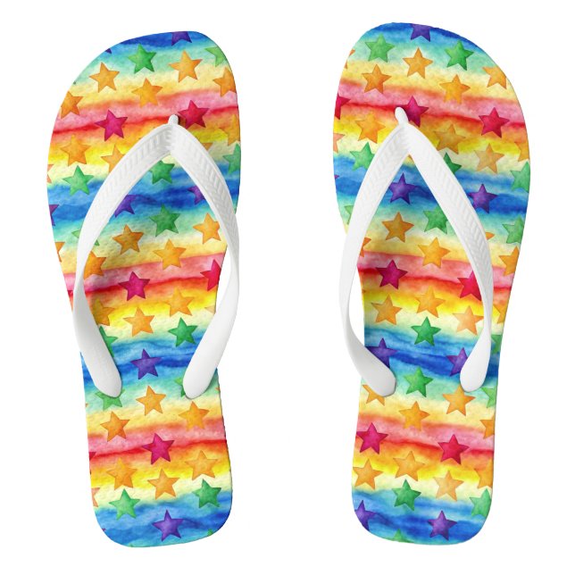 Tie Dye Star Thongs (Footbed)
