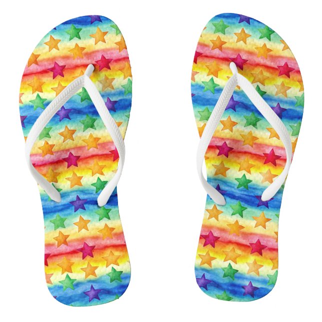 Tie Dye Star Thongs (Footbed)