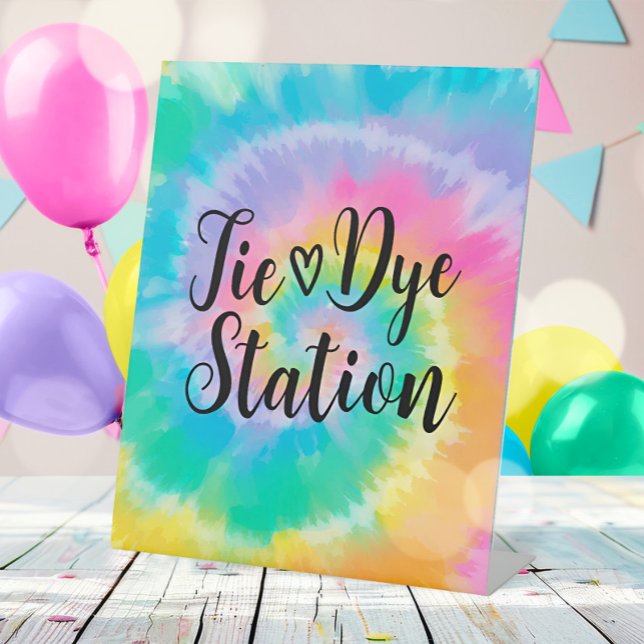 Tie Dye Station Birthday Party Sign (Creator Uploaded)