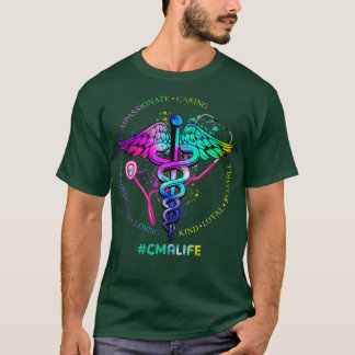Tie Dye Stethoscope CMA Life Nursing Appreciation  T-Shirt