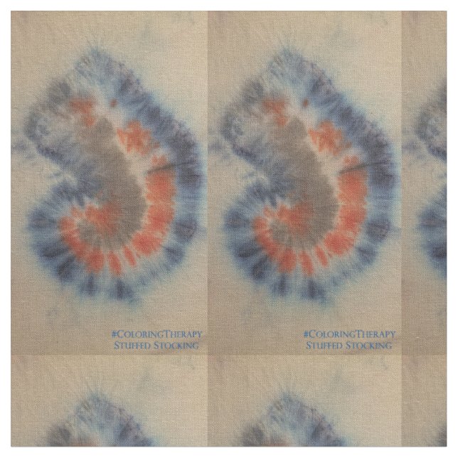 Tie-Dye Stuffed Stocking fabric (Close Up)