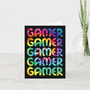 Tie Dye Style Gaming Video Game Men Boys Teens Card