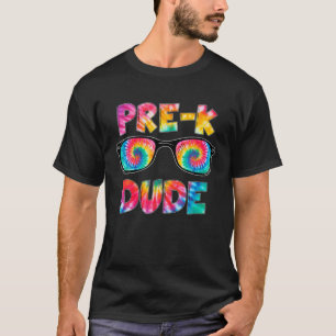 Tie Dye Sunglasses Pre-K Dude Back To School Kids T-Shirt
