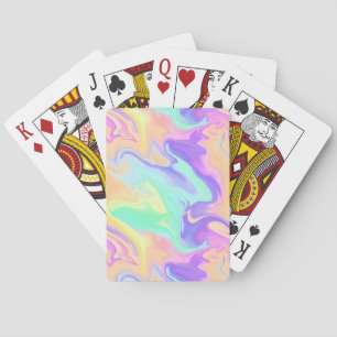 Tie Dye Swirl Pastel Groovy Playing Cards