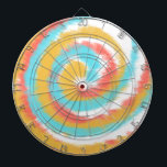 Tie Dye Swirl Rainbow Dartboard<br><div class="desc">Tie Dye Pattern Design</div>