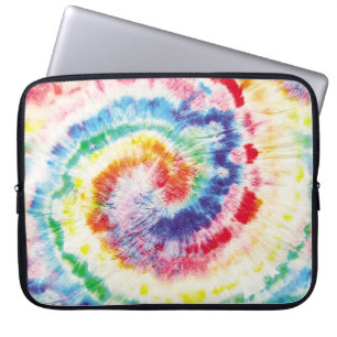 Tie Dye Swirl. Seamless Tiedye Pattern. Fabric Mu Laptop Sleeve