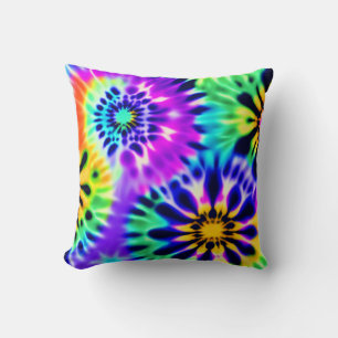 Tie Dye Swirling Pattern Design Cushion