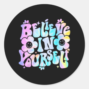 Tie Dye Testing Day Teacher Test Day Teacher Classic Round Sticker