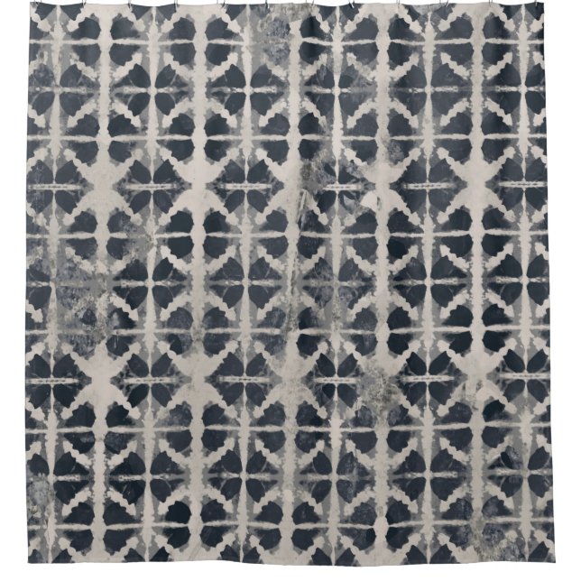 Tie dye texture creative repeat modern patternafri shower curtain (Front)