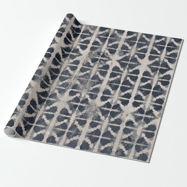 Tie dye texture creative repeat modern patternafri wrapping paper (Unrolled)