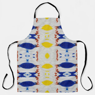 Tie Dye Texture. Shibori Pattern. Maroon, Ivory Ba Apron
