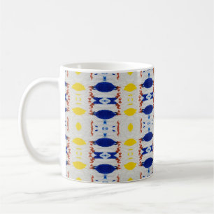 Tie Dye Texture. Shibori Pattern. Maroon, Ivory Ba Coffee Mug