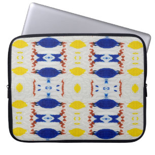 Tie Dye Texture. Shibori Pattern. Maroon, Ivory Ba Laptop Sleeve