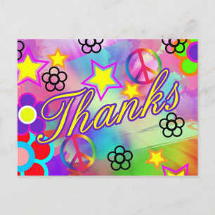 Tie-dye thank you card