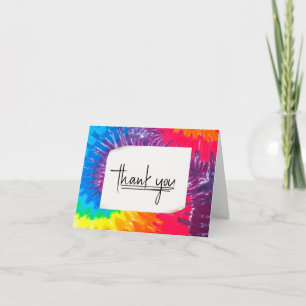 Tie Dye Thank You  Card
