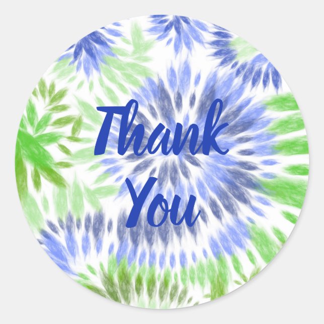 Tie Dye Thank You Stickers (Front)