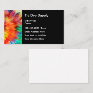Tie Dye Theme Colourful Abstract Business Card