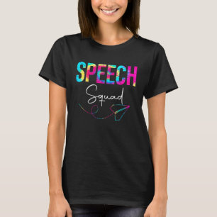 Tie Dye Therapy Squad Pocket Speech Therapy Therap T-Shirt