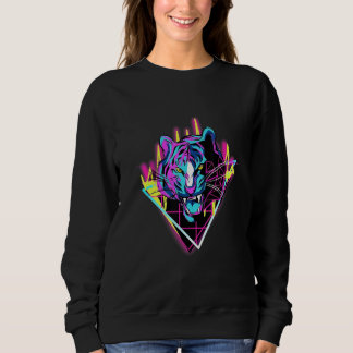 Tie dye Tiger Face Cute Tiger Head Stripes Sweatshirt