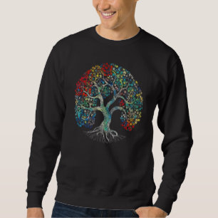Tie Dye Tree of Life Wiccan Art Artist Pagan Witch Sweatshirt
