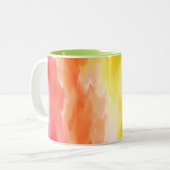 Tie Dye Two-Tone Coffee Mug (Front Left)