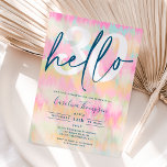 Tie dye unicorn rainbow pastel font photo hello 30 invitation<br><div class="desc">Hello 30! Looking for the perfect and coolest tie dye 30th birthday party invitation? Get this trendy and boho hand painted tie dye pastel unicorn and rainbow with a border script photo 30th birthday invitation, add your photo at the back with an elegant signature script. Just contact me if you...</div>