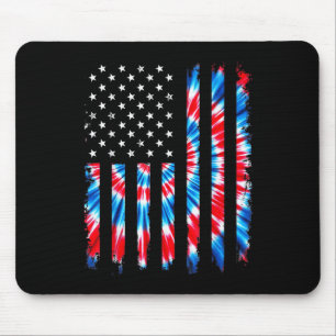 Tie Dye Usa Flag American Patriotic Flag 4th Of Ju Mouse Pad