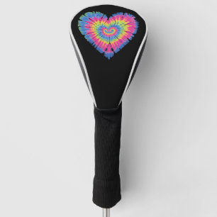Tie Dye Valentines Colourful Hearts Day  Golf Head Cover