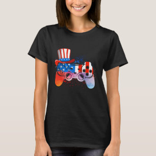Tie Dye Video Game 4th Of July American Flag Boys T-Shirt
