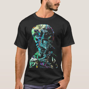 Tie dye Vintage Skull Van Gogh Head of A Skeleton T-Shirt
