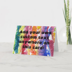 Tie Dye Watercolor Painting Background Card