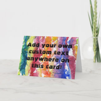 Tie Dye Watercolor Painting Background Card