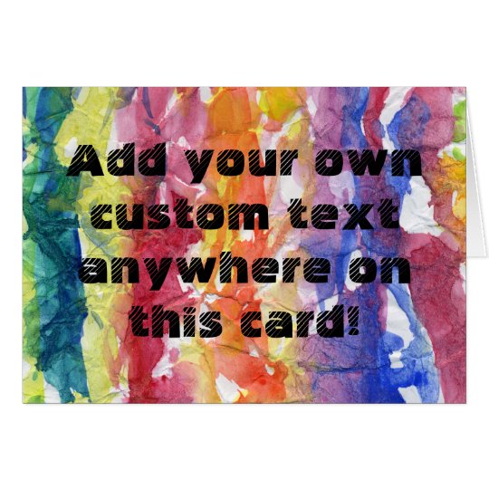 Tie Dye Watercolor Painting Background Card