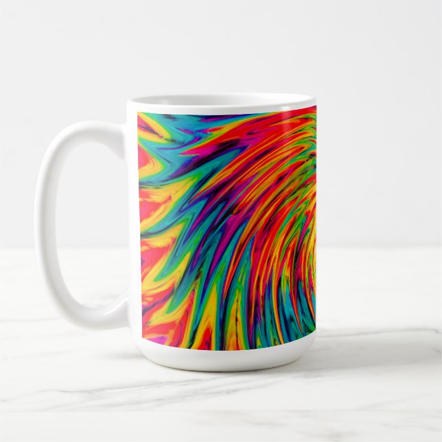 TIE DYE WIND ABSTRACT COFFEE MUG (Left)