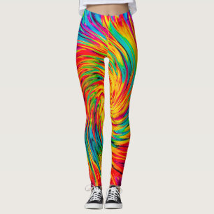 TIE DYE WIND ABSTRACT LEGGINGS