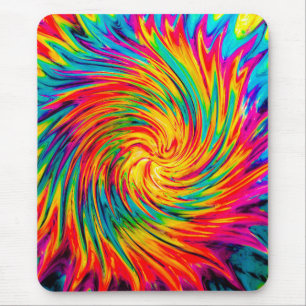 TIE DYE WIND ABSTRACT MOUSE PAD