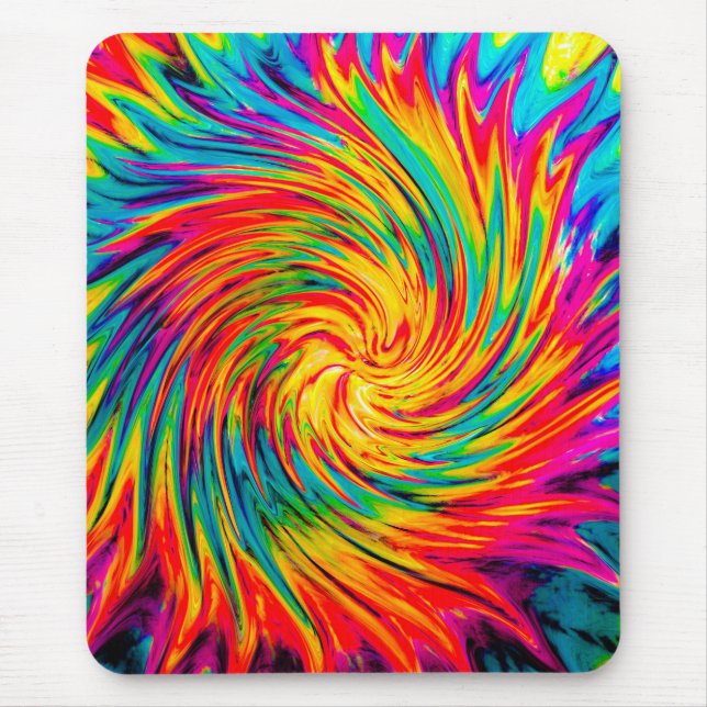 TIE DYE WIND ABSTRACT MOUSE PAD (Front)