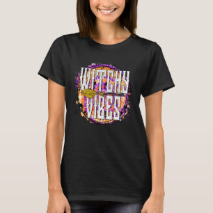 Tie Dye Witchy Vibes Halloween Women T-Shirt
