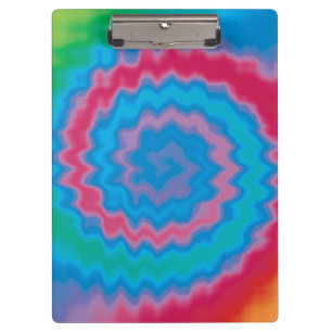 Tie dyed groovy funky retro swirl pattern cool clipboard