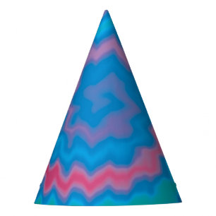 Tie dyed groovy funky retro swirl pattern cool party hat