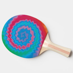 Tie dyed groovy funky retro swirl pattern cool ping pong paddle