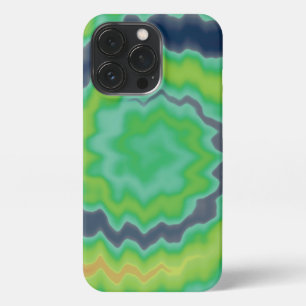 Tie dyed groovy funky retro swirl pattern iPhone 13 pro case