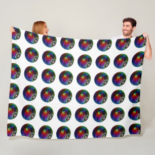Tie Dyed Lawn Bowls, Large Fleece Blanket