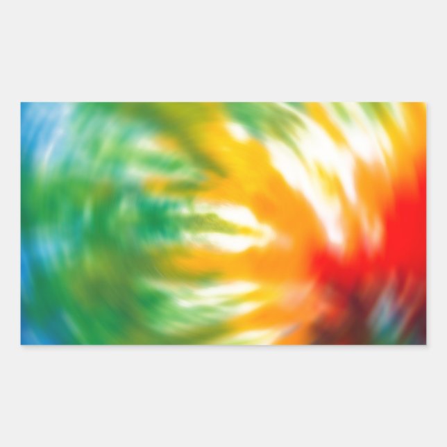 Tie Dyed Time Rectangular Sticker (Front)