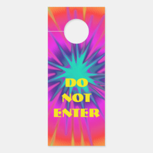 Tie Dyed Two Sided Design Psychedelic Hippie Door Hanger
