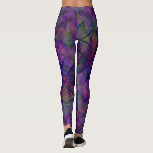 Tie Dyed Zig Zag Pattern Leggings (Back)