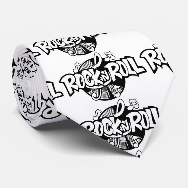 TIE FOR YOUR MAN WHO LOVES "ROCK AND ROLL" (Rolled)